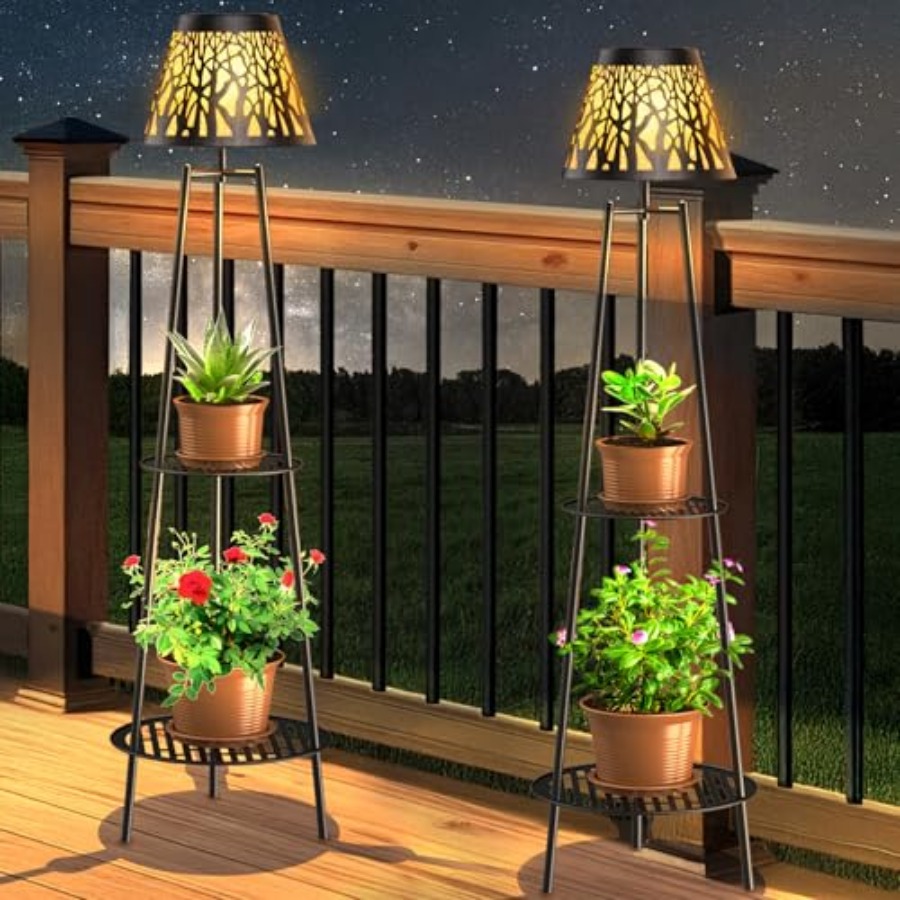2 Pack Outdoor Solar Floor Lam – Outdoor Lighting Lamps recenzja i cena