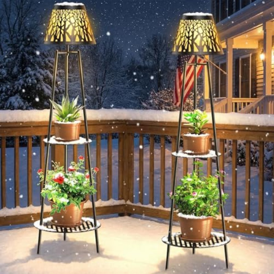 2 Pack Outdoor Solar Floor Lam – Outdoor Lighting Lamps recenzja i cena