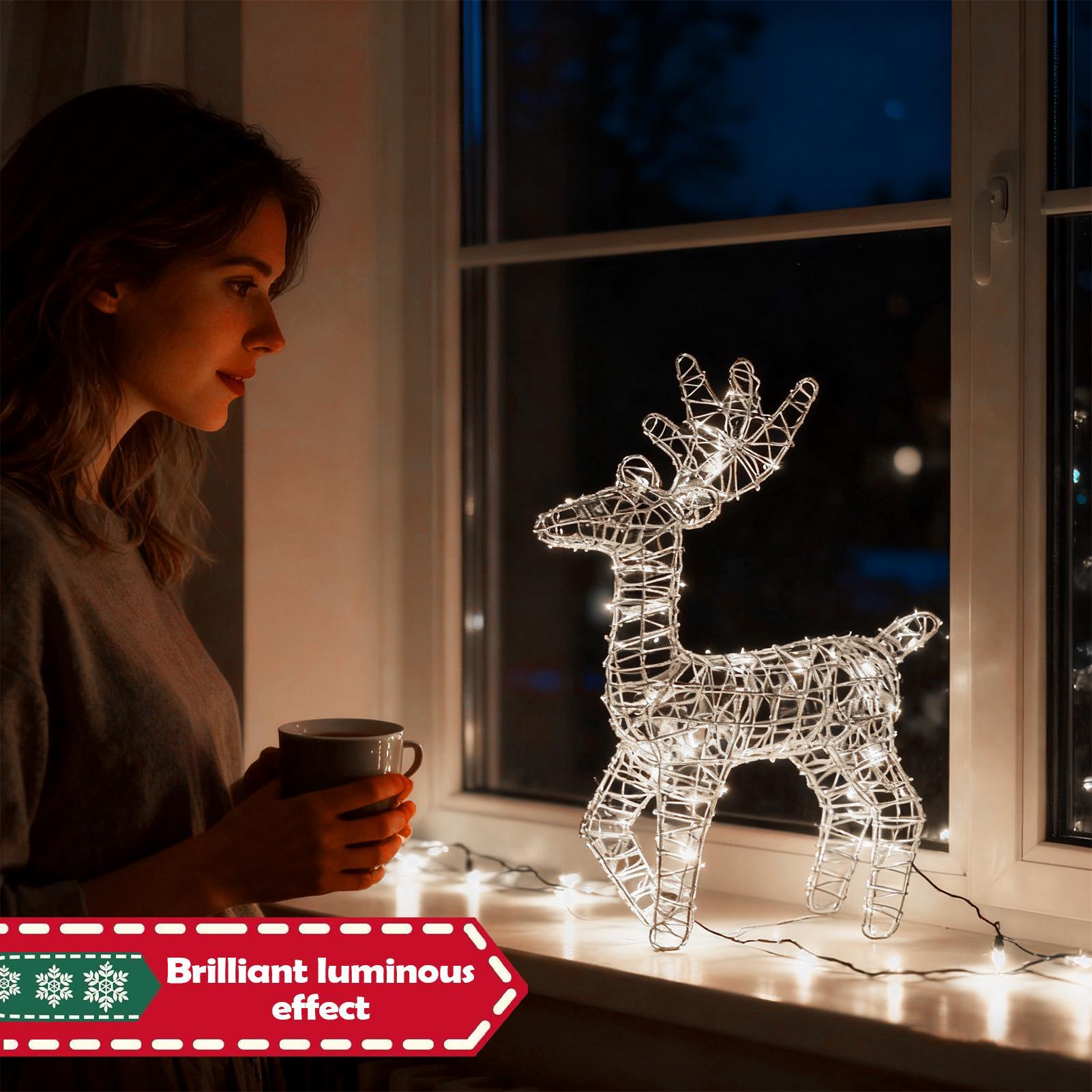 Light Up Reindeer Anti-Rust Fe – Outdoor Lighting Front Yard recenzja i cena
