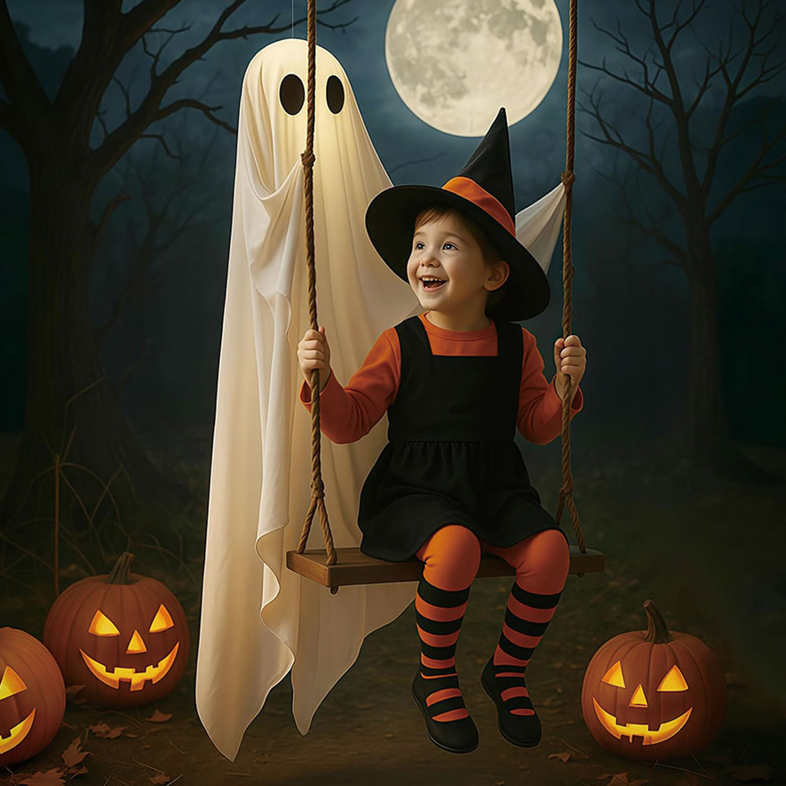Halloween Hanging Swing Ghost  – Outdoor Lighting Front Yard recenzja i cena