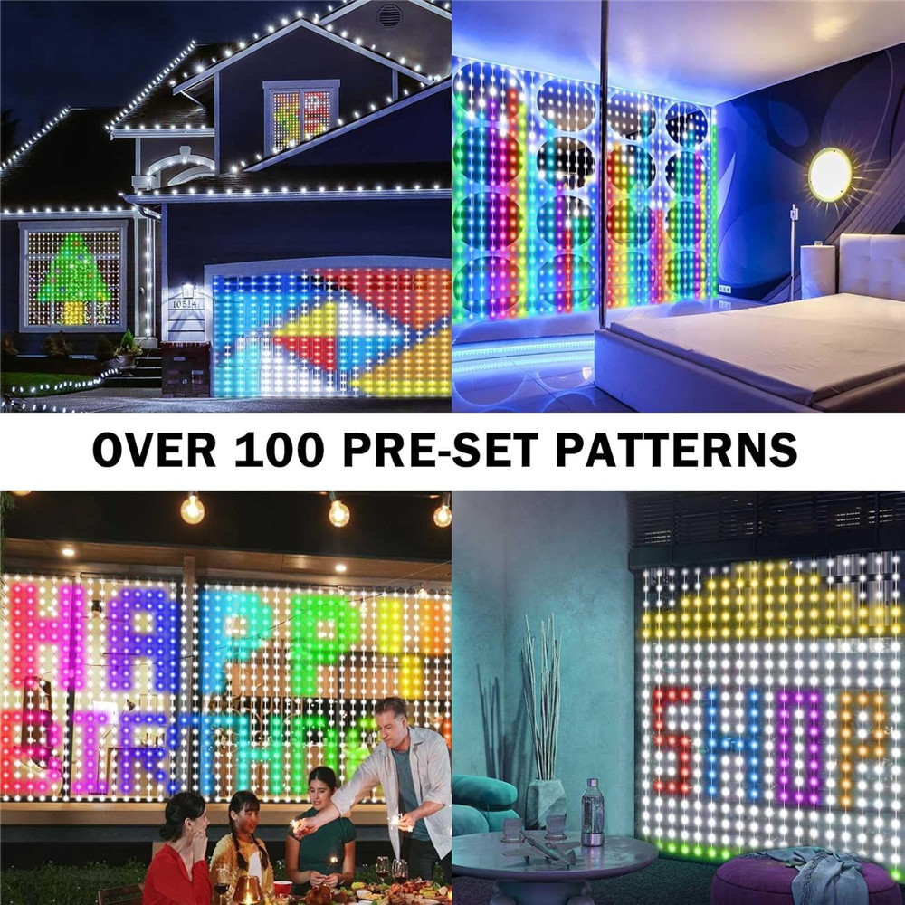 1/2PCS 400LED Curtain Lights L – Outdoor Lighting Remote Control recenzja i cena