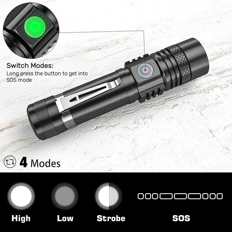 T6 LED Rechargeable Flashlight – Outdoor Lighting Lowes recenzja i cena