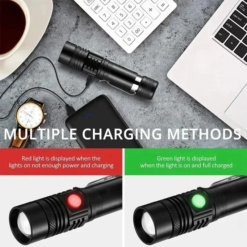T6 LED Rechargeable Flashlight – Outdoor Lighting Lowes recenzja i cena
