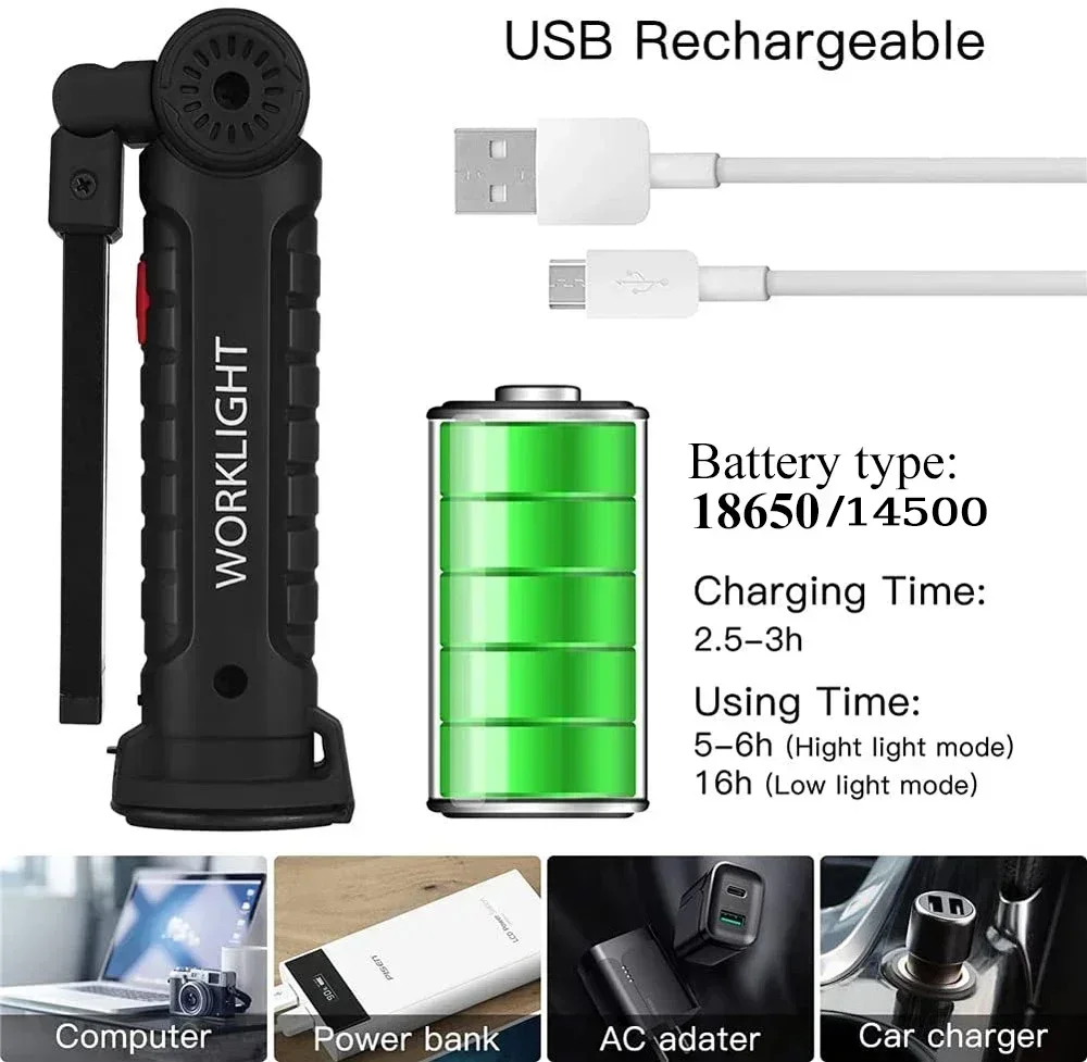LED COB Flashlight USB Recharg – Outdoor Lighting Lowes recenzja i cena