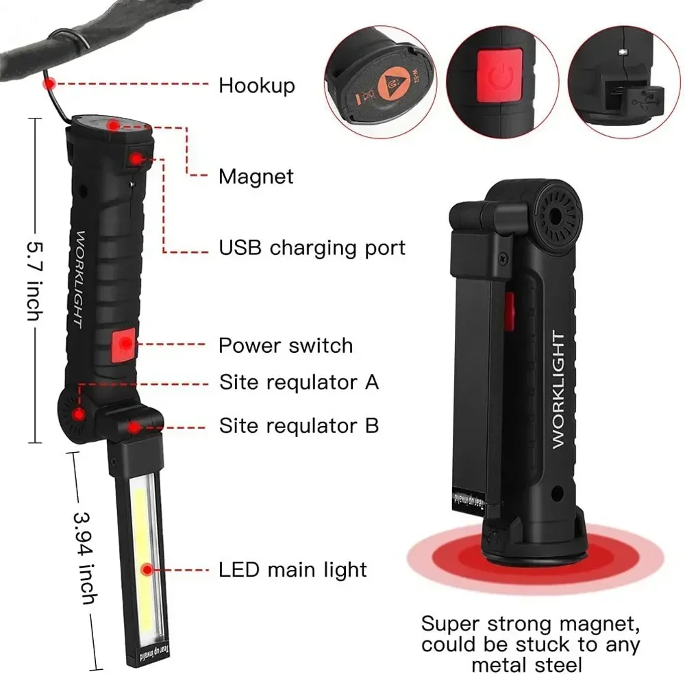 LED COB Flashlight USB Recharg – Outdoor Lighting Lowes recenzja i cena