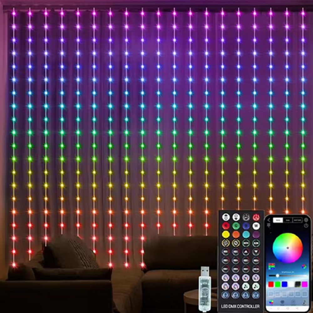 3M RGB Smart LED Curtain Light – Outdoor Lighting Lamps recenzja i cena
