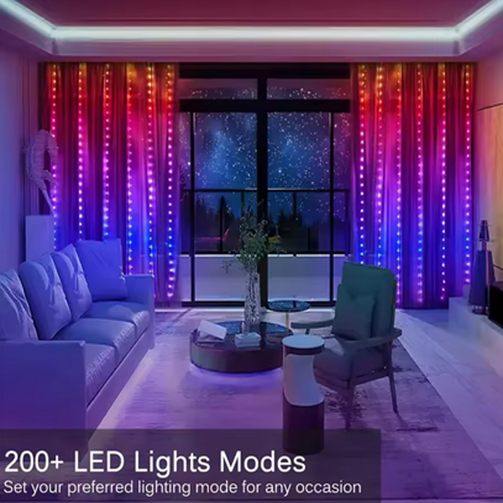3M RGB Smart LED Curtain Light – Outdoor Lighting Lamps recenzja i cena