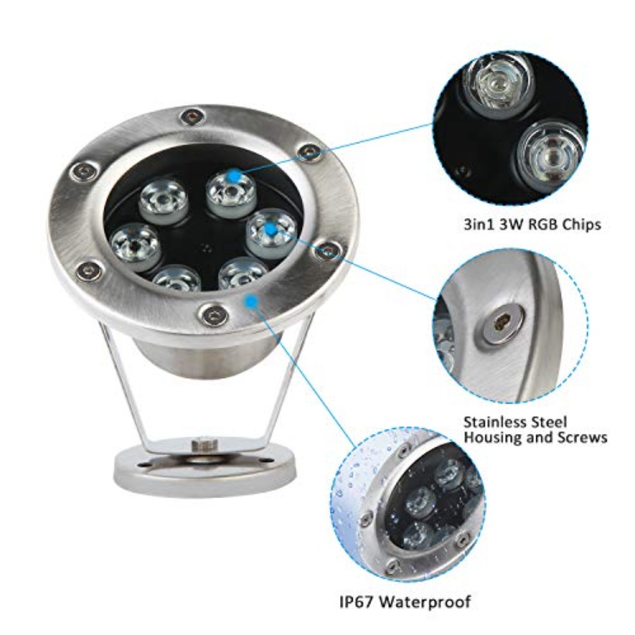 LED Pond Light 2 Pack for outd – Outdoor Lighting Remote Control recenzja i cena