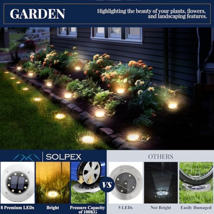 Solar Ground Lights Solar Ligh – Outdoor Lighting Ground recenzja i cena
