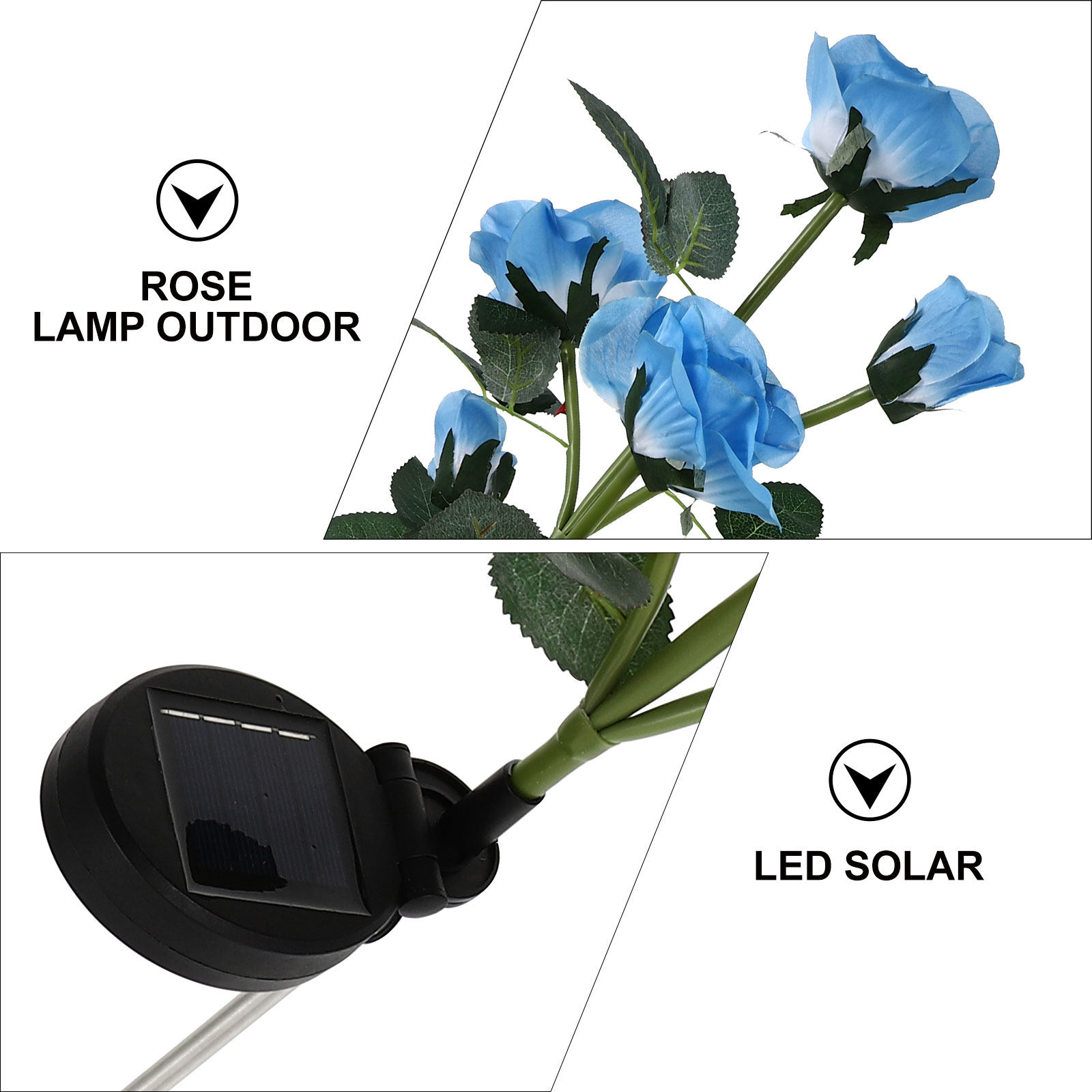 1Pcs Rose Solar Lawn Lamp Wate – Outdoor Lighting Ground recenzja i cena