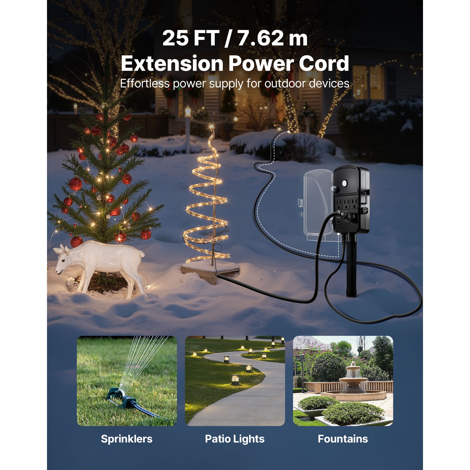 Outdoor Power Stake 25FT Exten – Outdoor Lighting With Outlet recenzja i cena