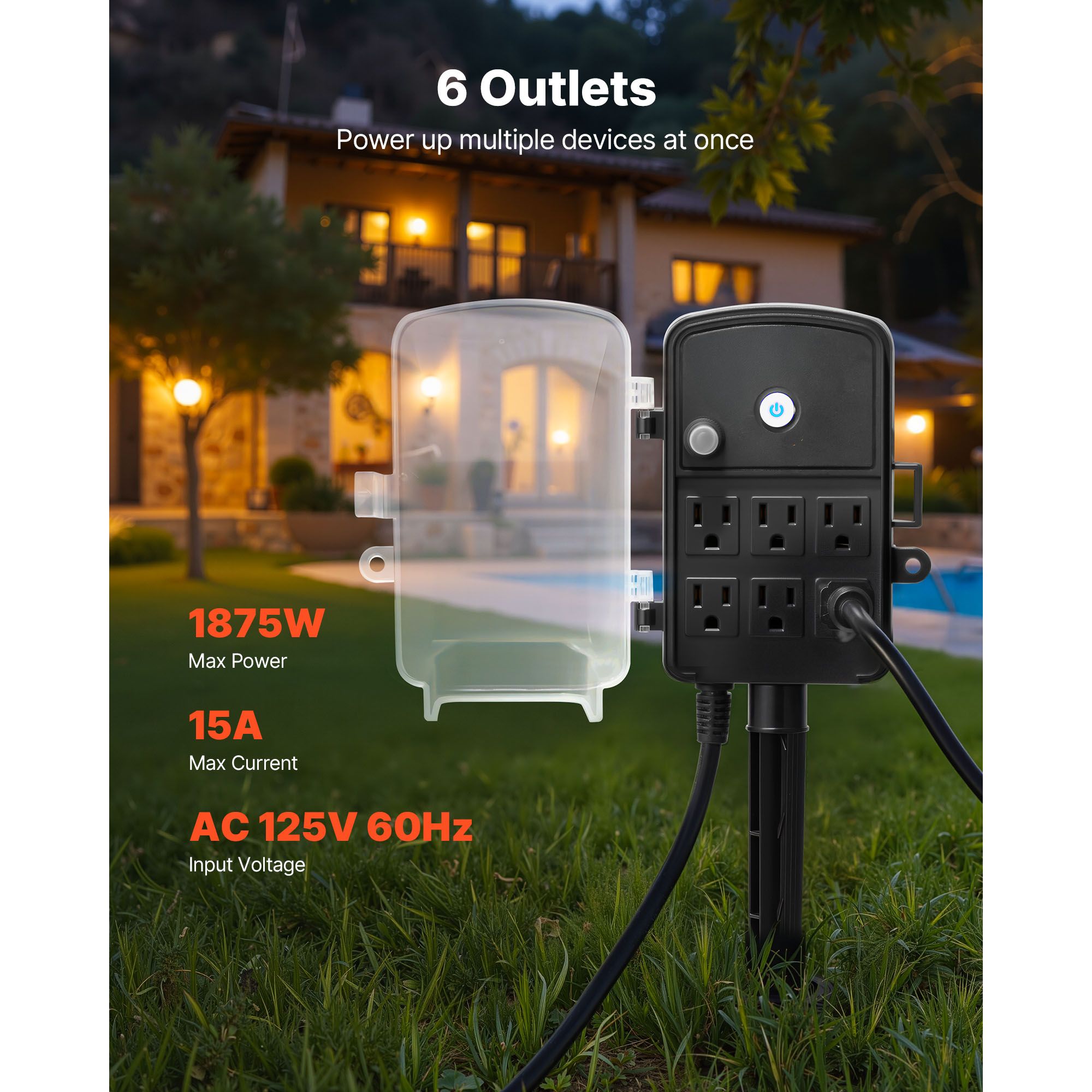 Outdoor Power Stake 25FT Exten – Outdoor Lighting With Outlet recenzja i cena